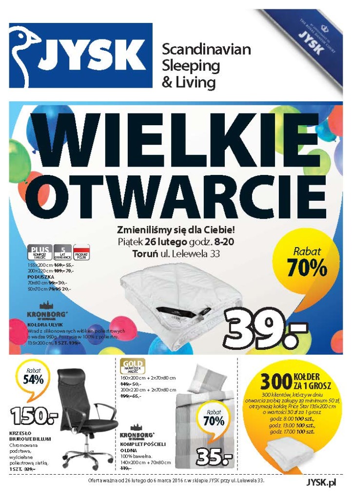 Jysk Wielkie Otwarcie Galeria Wnętrz AMC