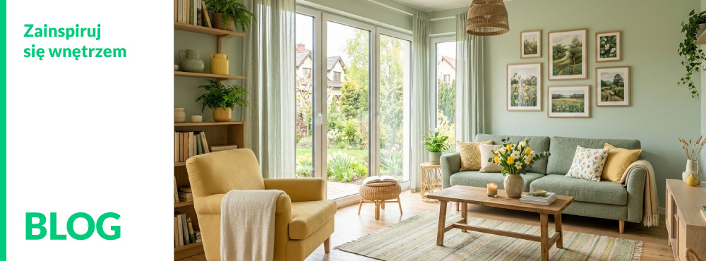 Blog - Meble szałwiowa zieleń i słoneczny maślany